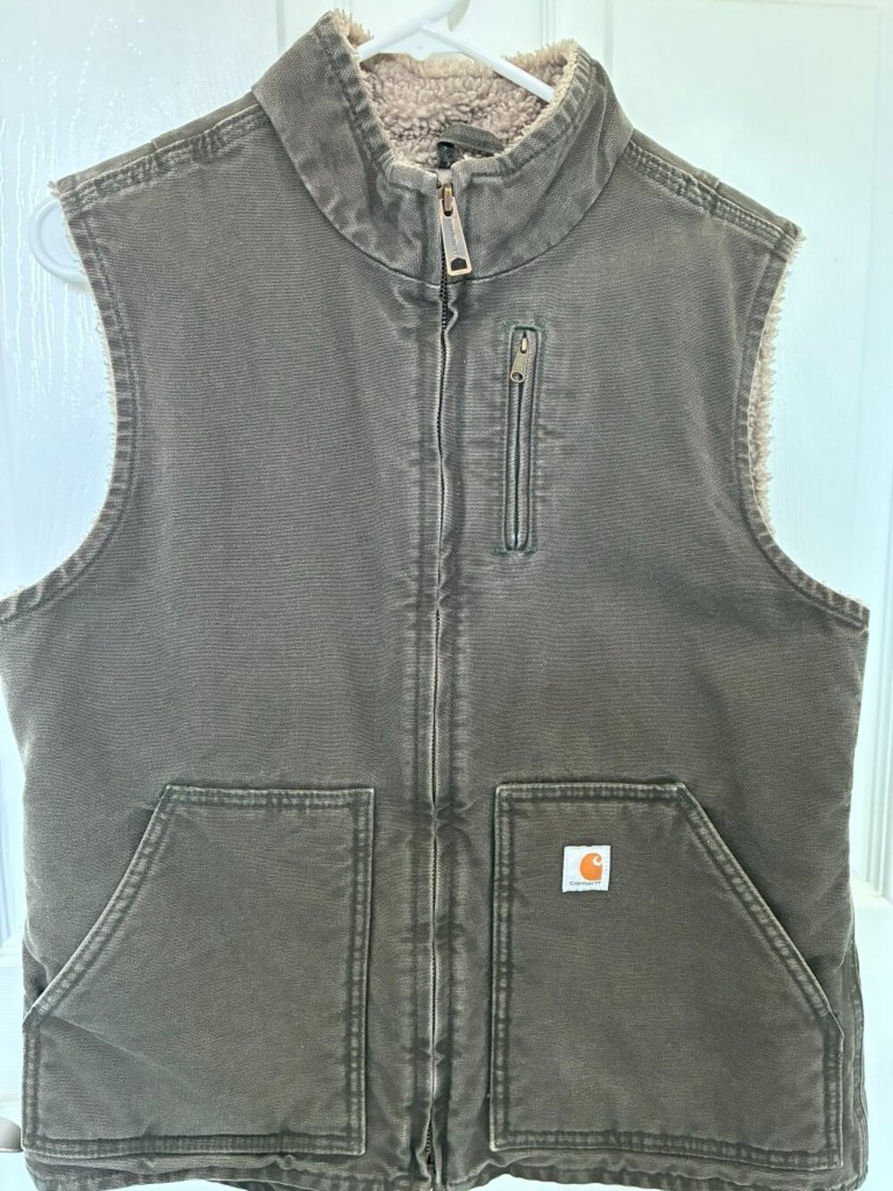 Carhartt Style: Washed Duck Sherpa-Lined Mock-Neck Vest